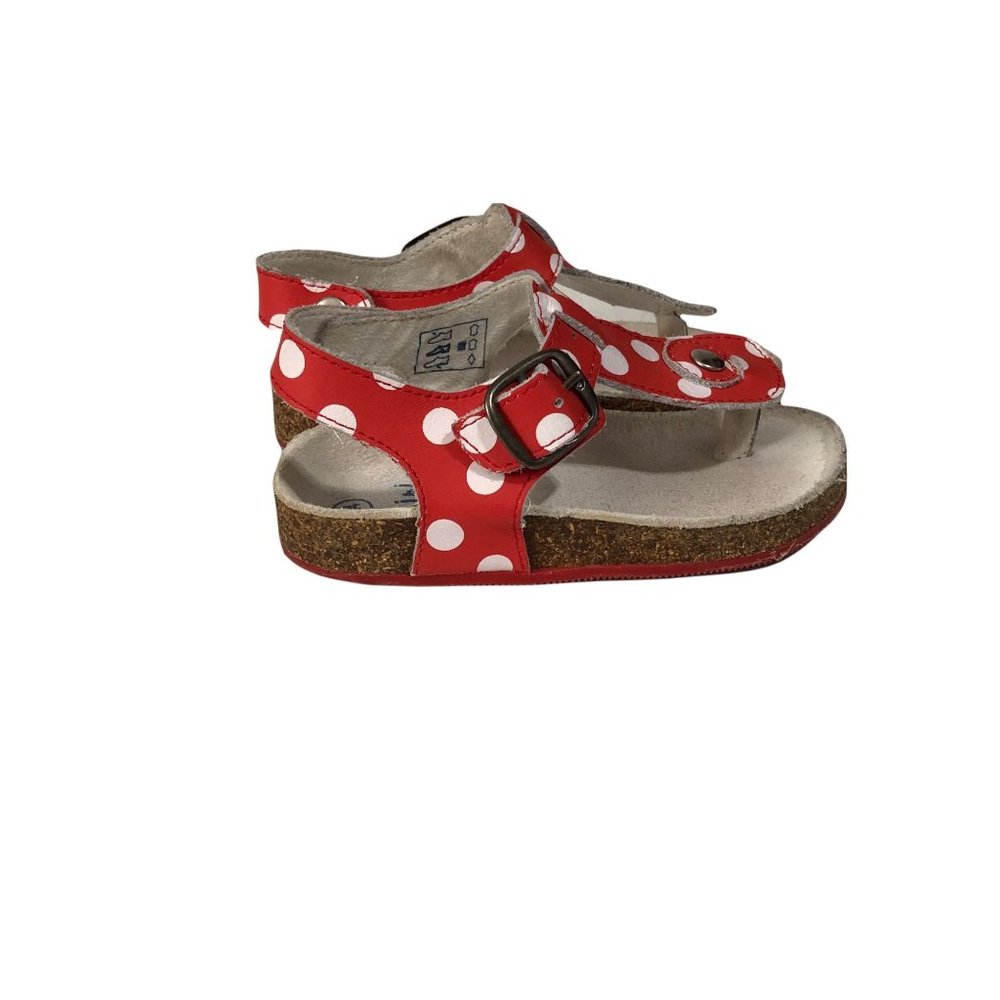 Mini Boden Toddler Girls Sandals Red White Polka Dot Size 24 US Size 8